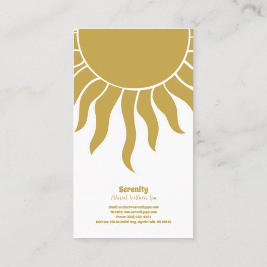 Sonne & Mond Visitenkarte (Rückseite)