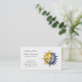 Sonne-Mondgesicht des coolen Visitenkarte (Stehend Vorderseite)