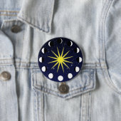 Sonne, Mondphasen und Sterne Button (Beispiel)