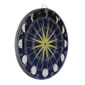 Sonne, Mondphasen und Sterne Dartscheibe (Vorderseite Links)