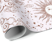 Sonne Muster Geschenkpapier (Rolleneckpunkt)