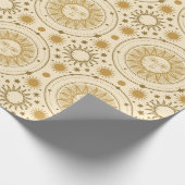 Sonne Muster Geschenkpapier (Ecke)