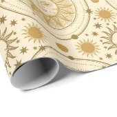 Sonne Muster Geschenkpapier (Rolleneckpunkt)