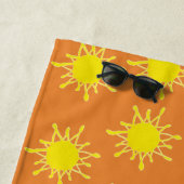 Sonne Orange Gelber Strandtuch (Beispiel)