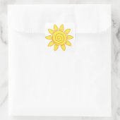 Sonne Quadratischer Aufkleber (Tasche)
