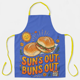 Sonne raus, Brötchen raus Fröhliches Retro-Sommer- Schürze