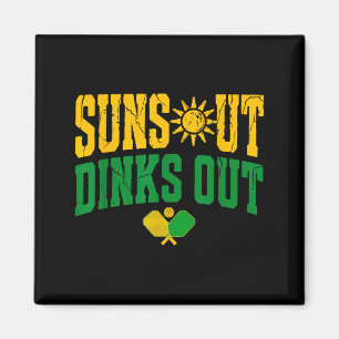 Sonne raus, Dinks raus Pickleball Vintage-Paddle-S Magnet