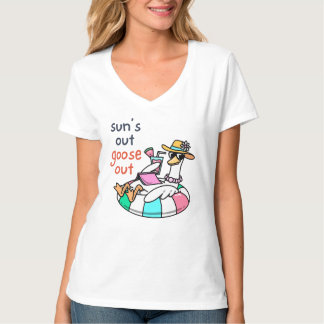 Sonne raus, Gans raus, lustige Sommerente T-Shirt