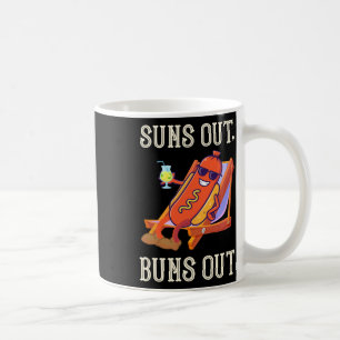 Sonne raus, Hot Dog Brötchen raus, Wurst BBQ Hotdo Kaffeetasse