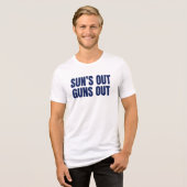 Sonne raus, Kanonen raus Tri-Blend Shirt (Vorderseite voll)