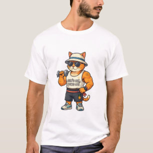 Sonne raus, Pfoten raus - Lustiges Fitness-Katzen- T-Shirt