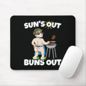 Sonne raus, Po raus I Rbecue Pulled Pork Steak Bbq Mousepad (Mit Mouse)