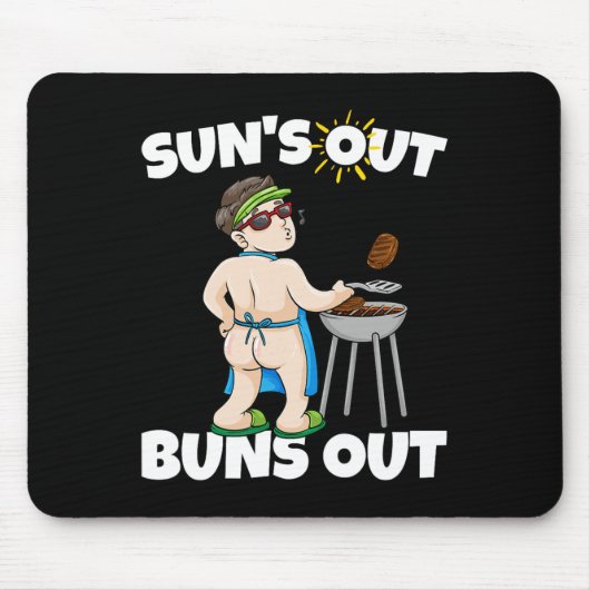 Sonne raus, Po raus I Rbecue Pulled Pork Steak Bbq Mousepad (Vorne)