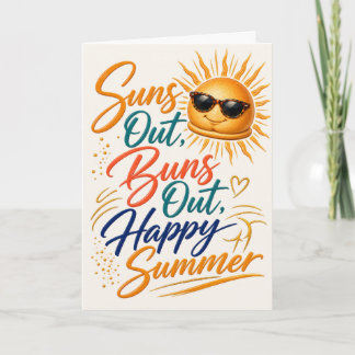 Sonne Raus, Po Raus Lustige Sommer-Grußkarte Karte