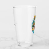 Sonne raus, Puns raus Strandabzeichen | Lustiger S Glas (Rechts)