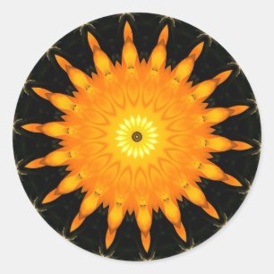 Sonne Rund Aufkleber