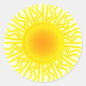 Sonne Runder Aufkleber (Vorderseite)
