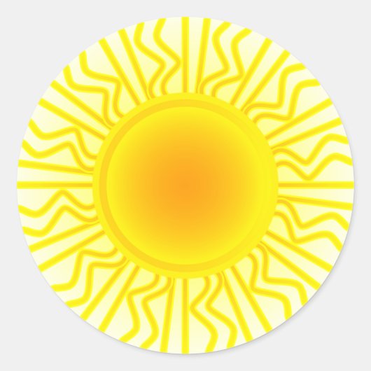 Sonne Runder Aufkleber (Vorderseite)