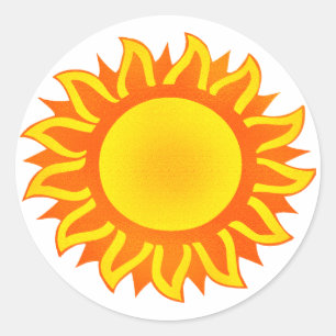 Sonne Runder Aufkleber