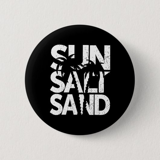 Sonne Salz Sand Palme Baum Hawaii Strand Sommer Fe Button (Vorderseite)