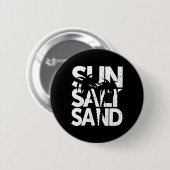Sonne Salz Sand Palme Baum Hawaii Strand Sommer Fe Button (Vorne & Hinten)