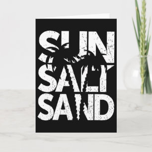 Sonne Salz Sand Palmenbaum Hawaii Strand Sommerfer Karte
