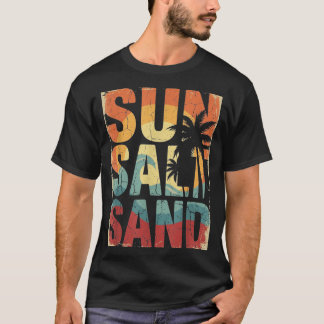 Sonne Salz Sand Retro Vintage Strand Sommerurlaub T-Shirt