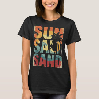 Sonne Salz Sand Retro Vintage Strand Sommerurlaub T-Shirt