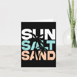 Sonne Salz Sand Sommer Retro Farbige Glückliche Fe Karte
