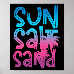 Sonne Salz Sand Sommer Stimmung Tropischer Urlaub Poster