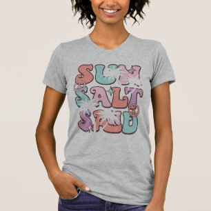 Sonne Salz Sand Strand für Frauen Sommer Kokosnuss T-Shirt