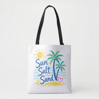 Sonne Salz Sand – Tropischer Strand Palmenbaum Som Tasche