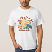Sonne, Sand & Waves: Der Sommer Willkommen T-Shirt (Vorderseite)