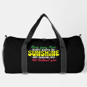 Sonne Schatten fallen hinter das Gesicht Duffle Bag (Rückseite)