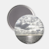 Sonne scheint durch Wolken Magnet (Vorderseite/Rückseite)