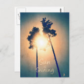 Sonne scheint postkarte (Vorne/Hinten)