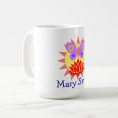 Sonne, Schmetterling und Blume Kaffeetasse (Vorderseite Links)