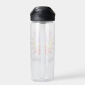 Sonne, Schmetterling und Blume Trinkflasche (Rückseite)