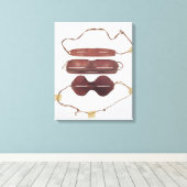 Sonne/Schnee-Brille Leinwanddruck (Insitu (Holzboden))