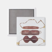 Sonne/Schnee-Brille Magnet (Vorderseite/Rückseite)