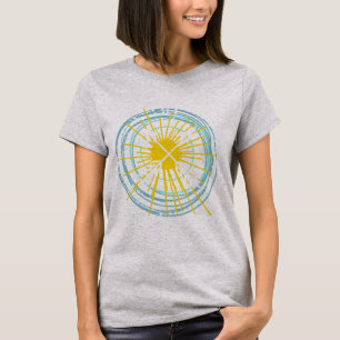 Sonne Schultafel Herzen und gekreuzte Pfeile T-Shirt