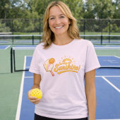 Sonne servieren - Sonniges Pastell-Pickleball-Lebe T-Shirt
