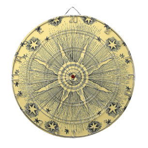 Sonne Sterne Antike Nacht Himmel Mittelalter Zodia Dartscheibe