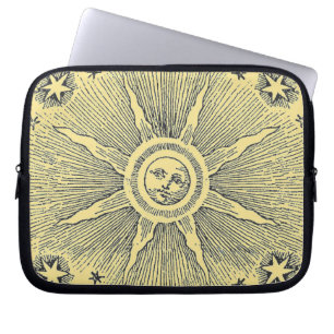 Sonne Sterne Antike Nacht Himmel Mittelalter Zodia Laptopschutzhülle