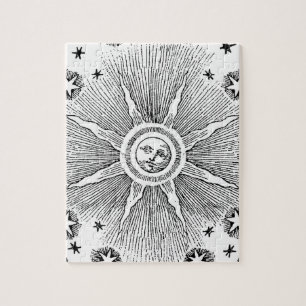 Sonne Sterne Antike Nacht Himmel Mittelalter Zodia Puzzle