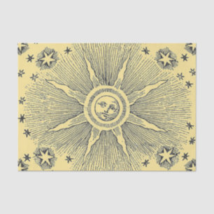 Sonne Sterne Antike Nacht Himmel Mittelalter Zodia Seidenpapier
