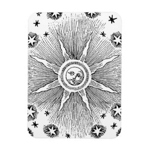 Sonne Sterne Antike Nacht Himmel Mittelalterlicher Magnet