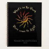 Sonne strahlt dunkle bis helle Redewendungen perso Planer (Vorderseite)