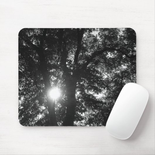 Sonne strahlt durch Bäume Mousepad (Mit Mouse)