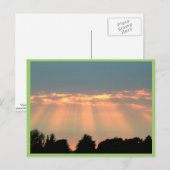Sonne strahlt durch Wolken Postkarte (Vorne/Hinten)